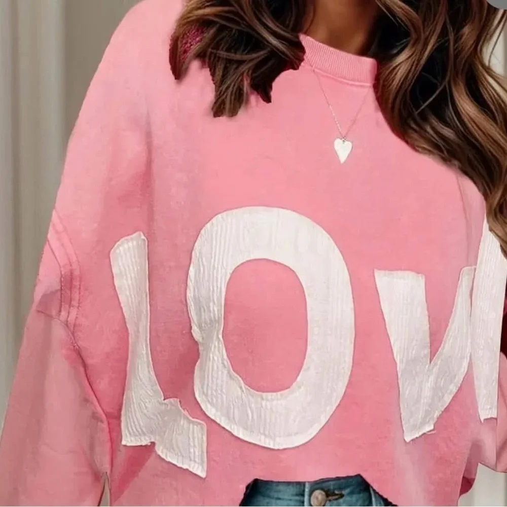 LOVE lightweight crewneck sweatshirt tunic